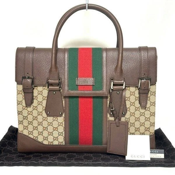 Sac Gucci toile Sherry Line Boston 12,6 x 16,5 x 6,3 d'occasion