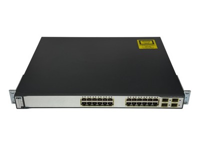 Switch Cisco WS-C3750G-24PS-S 24x PoE 1Gb 4x SFP 1Gb Managed Rack Ears