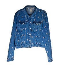 Disney Minnie Mouse Prints Jeans Jacket Girls Size L Blue