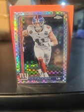 2025 Micah McFadden Topps Football Chrome X-Fractor #232 New York Giants