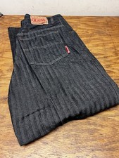 Vintage Guess Y2K Wide Leg 36x31 Black Herringbone