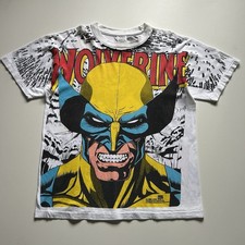 Wolverine X-Men Marvel AOP Modern Boot T-Shirt Size XL Vintage Single Stitch