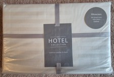 Hotel Collection - Subtle Stripe Cream Pair of Oxford Pillowcases
