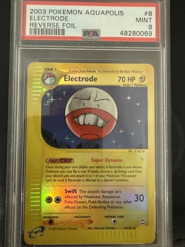 2003 Pokémon Aquapolis Electrode Reverse Foil #8 PSA 9 Mint
