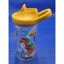 Camp CamelBak Kids BPA Free 14oz Water Bottle Dinosaurs Yellow Lid UNUSED