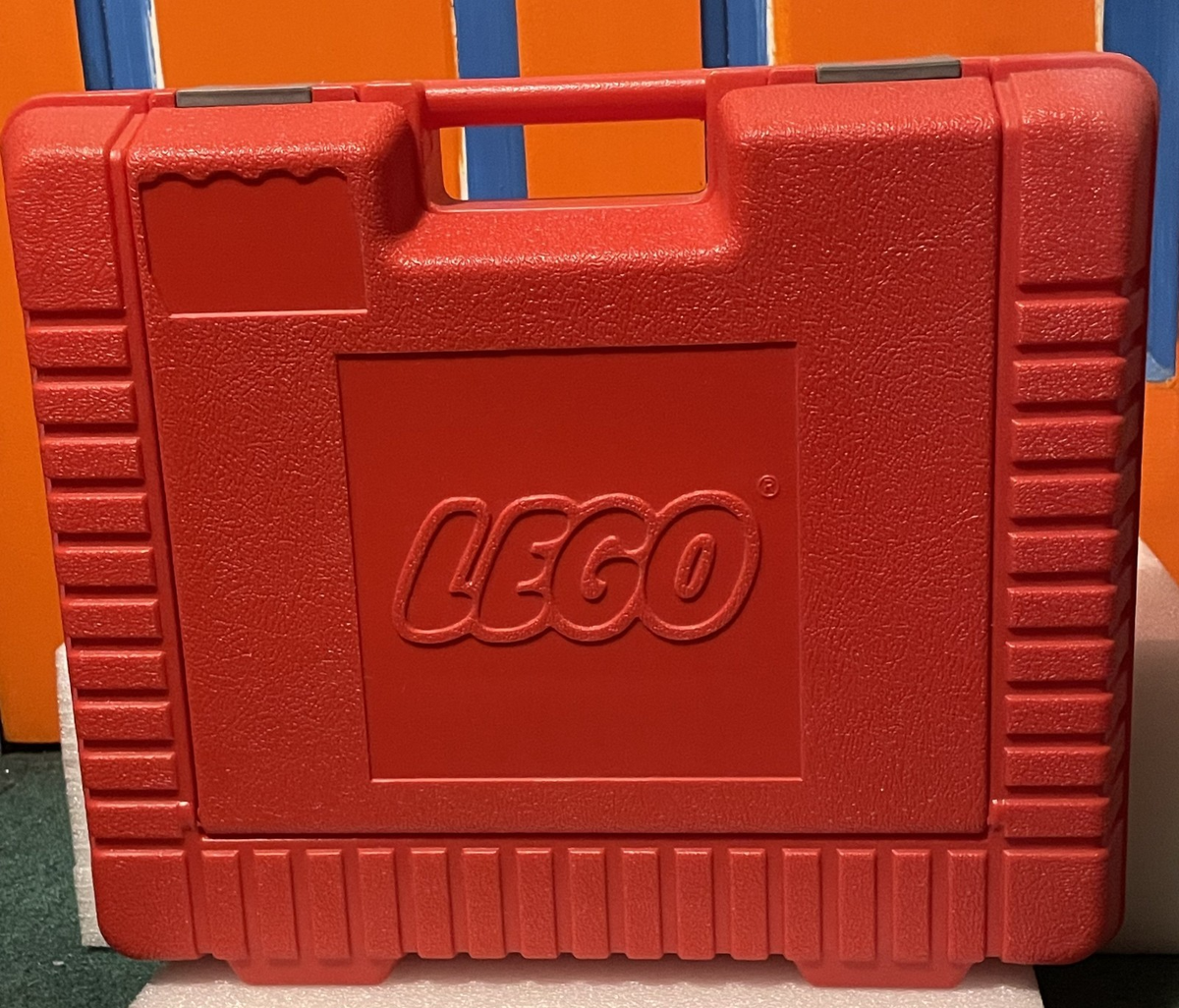 Vintage 1985 Red LEGO Carrying Case Plastic Storage Box Rare Brick