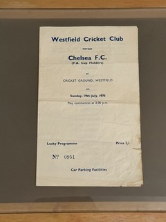 Westfield Cricket Club v Chelsea 1970/71 Friendly Official Football Programme