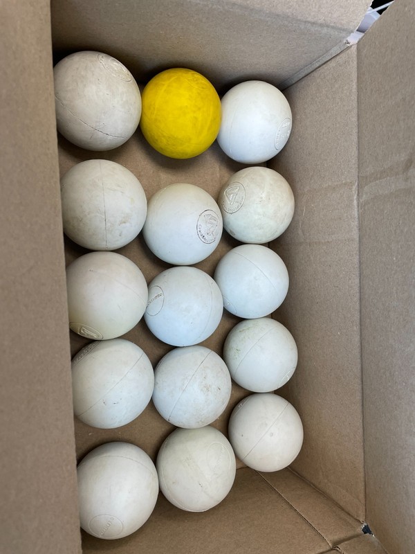 Lot of 15 used Lacrosse balls- Great for practice-Champro -Crankshooters
