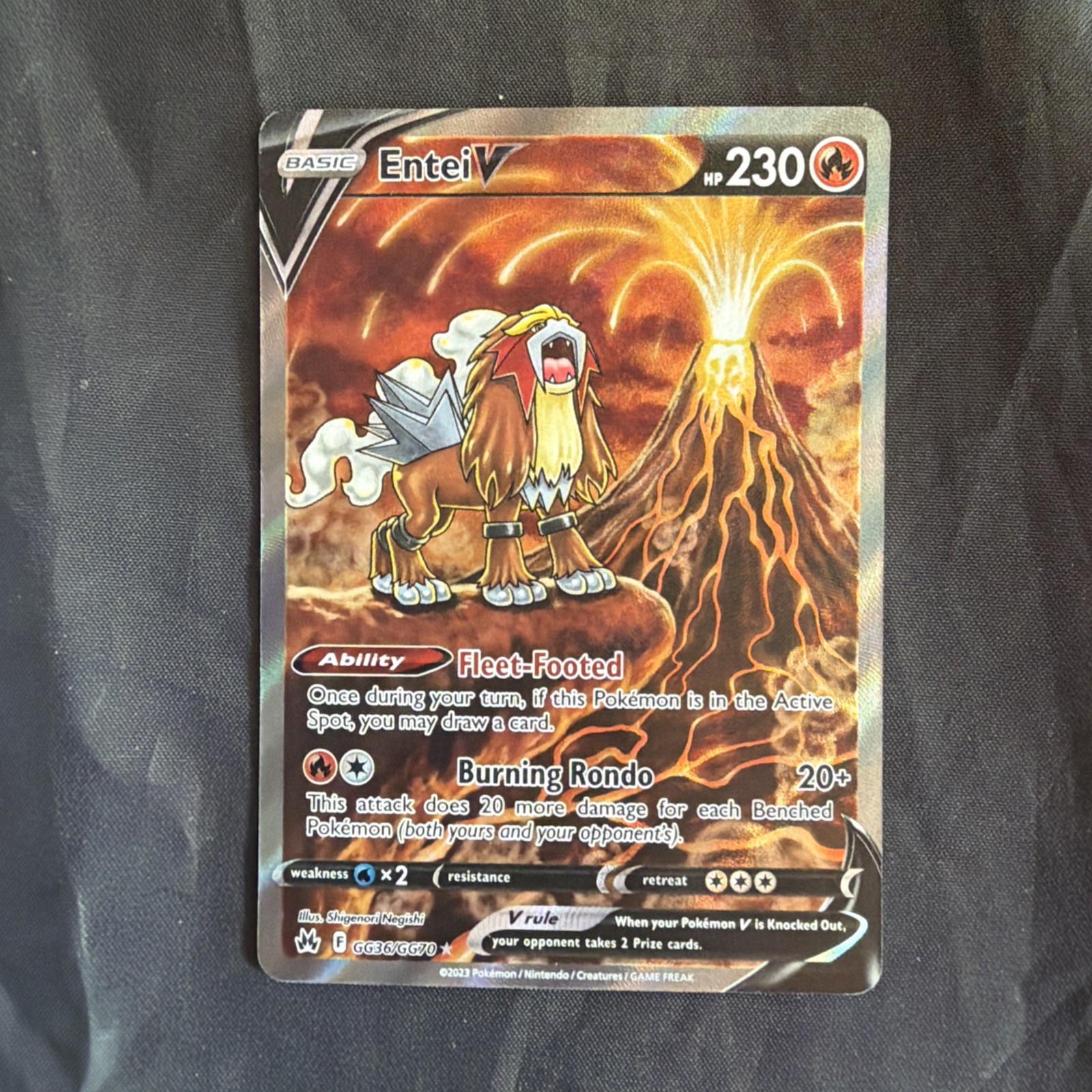 Entei V GG36/GG70 SWSH: Crown Zenith: Galarian Gallery Holo