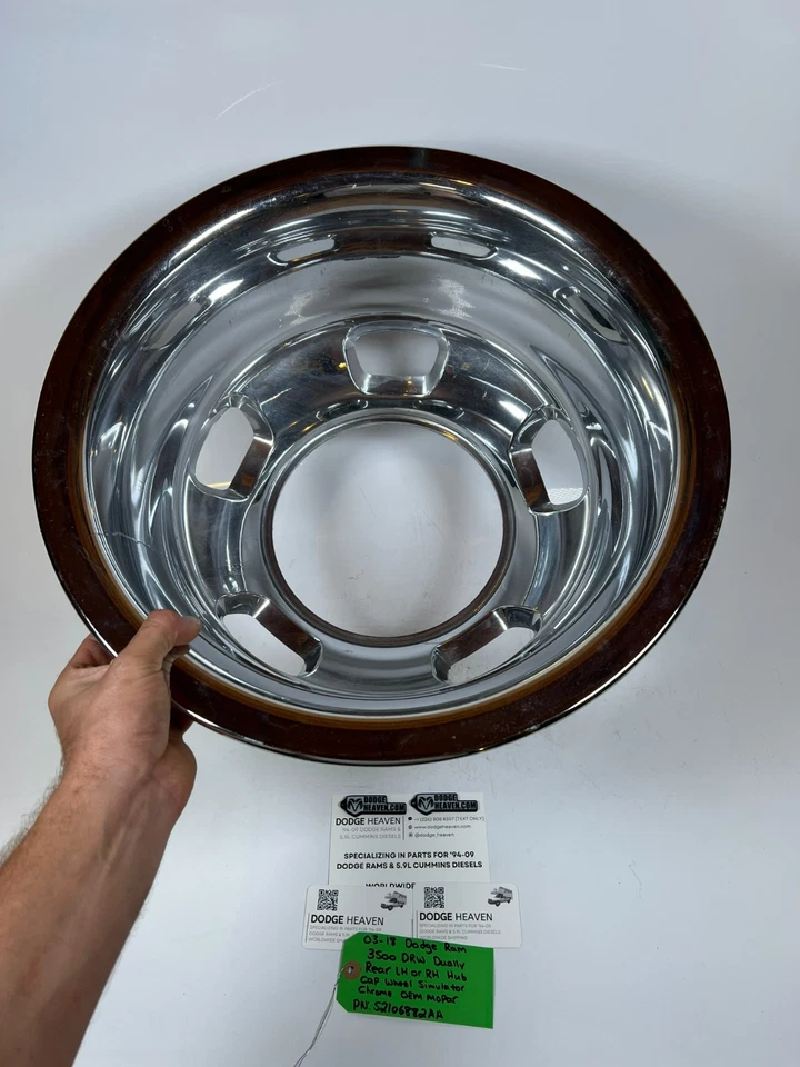 Dodge Ram 3500 2003-2018 doble tapacubos trasero simulador de rueda cromado 52106882 OEM 52106882 Foto 2 de 4