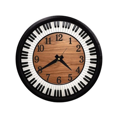 Piano Keyboard Wall Clock   Music Lover Wall Décor   8.5  3D Printed Frame