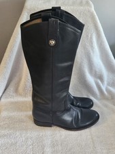 Frye Melissa Button Zip Riding Boot Black Women's Size 7B 77168