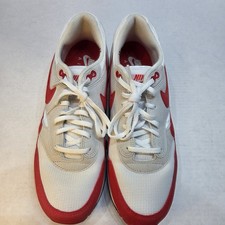 Nike Air Max 1 University Red Big Bubble White Grey Men Size 11 DQ3989-100