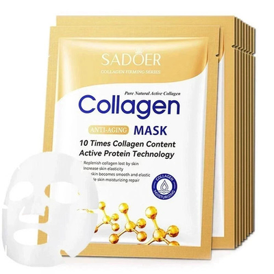 #ad 10pcs Anti wrinkle Collagen Face Mask Moisturizing Anti aging Repair Brightening $13.80