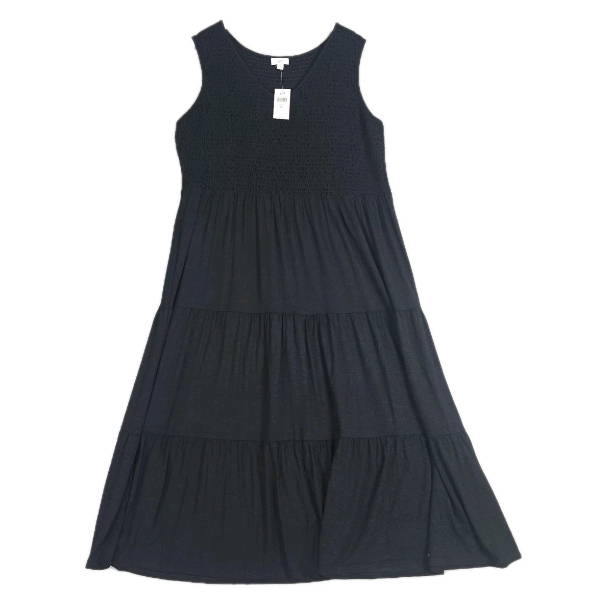 j jill black maxi dress Jjill J.jill Pure Jill Ikat Maxi Dress In Black Multi