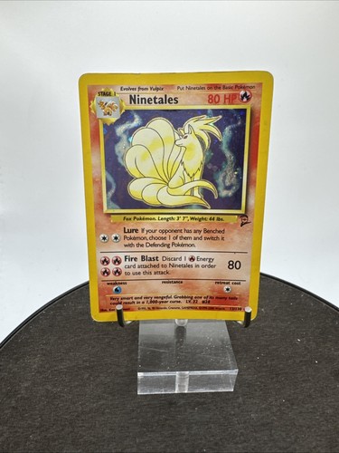 Pokémon TCG Ninetales Base Set 2 13/130 Unlimited Holo Rare