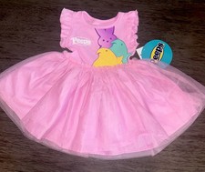 PEEPS NEW Girl's Licensed EASTER Dress Pink Dress Chicks Sz 12 18 M 2T 3T 4T 5T