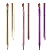 3 Pack Retractable Lip Brush for Lipstick,Yoizyfree Retractable Lip Brushes Doub