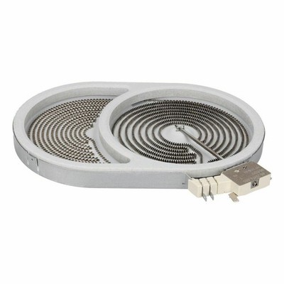 Strahlheizkörper 2-Kreis Oval kompatibel mit AEG 140057372017 Ego für Kochfeld