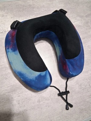 Cabeau Evolution S3 Travel Pillow Black Galaxy Rainbow Memory Foam Neck Support