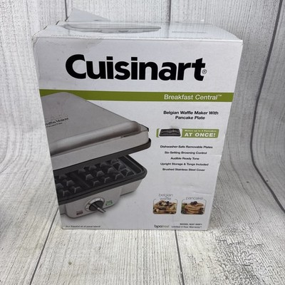 Cuisinart Belgian Waffle Maker w/ Pancake Plates Breakfast Central WAF-300P1 New