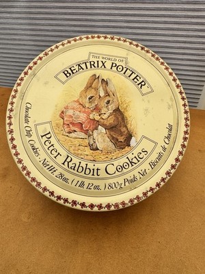Vintage Beatrix Potter Peter Rabbit Cookies Runde Keksdose Sammlerstück