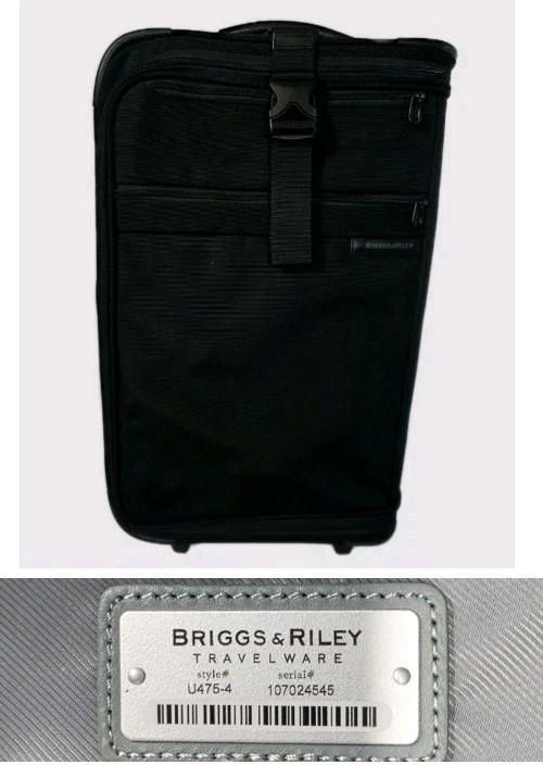 Briggs & Riley U475-4 Upright Wheeled Carry-On Garment/Luggage Bag 22" Nice!!