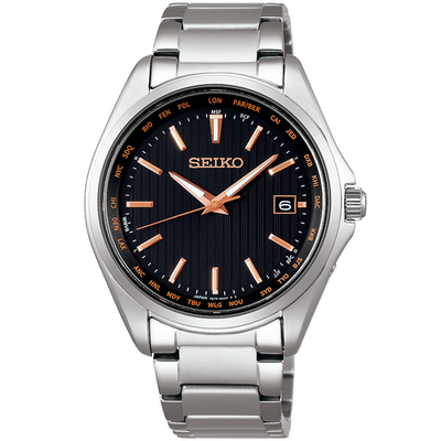 【廃盤・レア】 SEIKO SELECTION SBTM263 SEIKO SELECTION SBTM293 Titanium Radio Solar Watch Black Dial 39.5