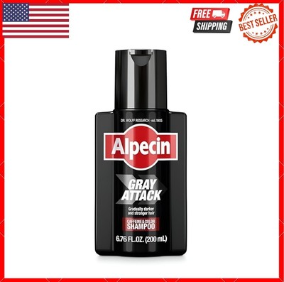 Alpecin Gray Attack Color Shampoo Hair Darkening Liquid for Men and Women 200ml.