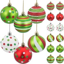 12 Pack 2.4" Red and Green Christmas Ornaments   Tree Decorations...