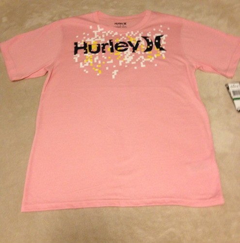 Hurley Girls T-Shirt Pink Bazooka Pink Juniors Size Large NWT - Picture 2 of 2