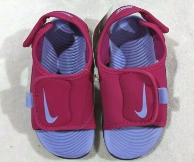 Nike Sunray Adjust V2(TD) Fireberry/Purple Toddler Girl's Sandals