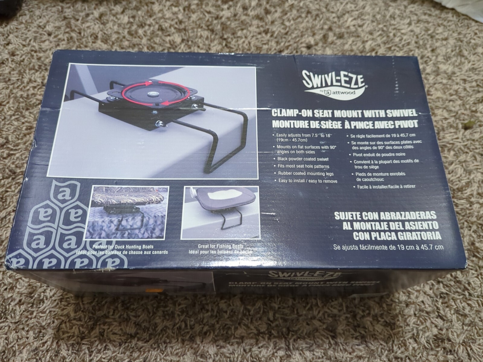 SwivlEze by Attwood ClampOn Boat Seat Mount with Swivel eBay