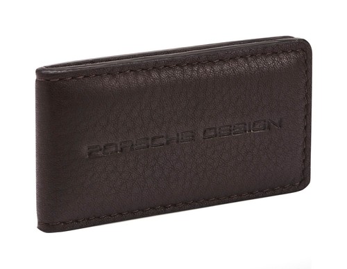 PORSCHE DESIGN Business Money Clip Geldklammer Dark Brown Braun Neu