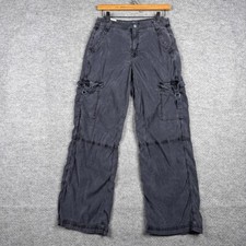 American Eagle Pants Womens 2 Grey Super High Rise Baggy Wide Leg