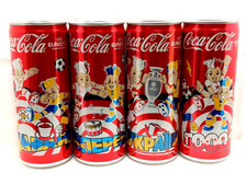 Coca-Cola UEFA Euro 2012 Empty Cans 250ml Top Open Ukraine 2011 Set of 4