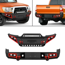 Front /Rear Bumper W/ LED Lights Compatible With 2005-2015 Toyota Tacoma 2nd Gen
