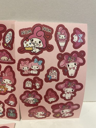 10 Pcs Sanrio My Melody Pens 20 Sheets Of My Melody Stickers & Badge Gift J2 - Bild 12 von 17