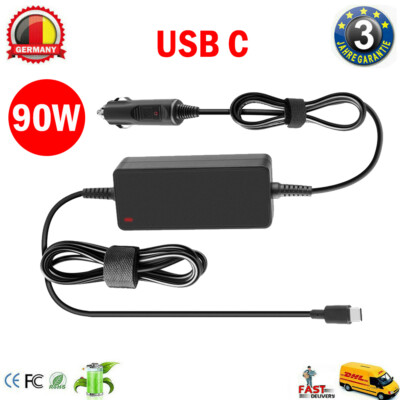 90W USB C Universall Ladegerät Ladekabel für Laptop Notebook Auto KFZ Netzteil