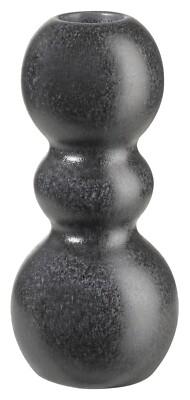ASA Selection Como Kerzenständer Kerzenhalter Steingut schwarz matt H 14 cm