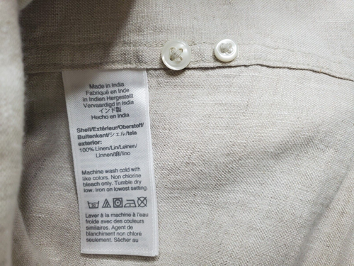 J. Camicia uomo Crew XXL beige Baird McNutt abbott abbott lino irlandese aderente classica - Foto 11 di 12