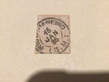 Brasil 1884 100r lilac Rio cancel stamp on piece Ref A17