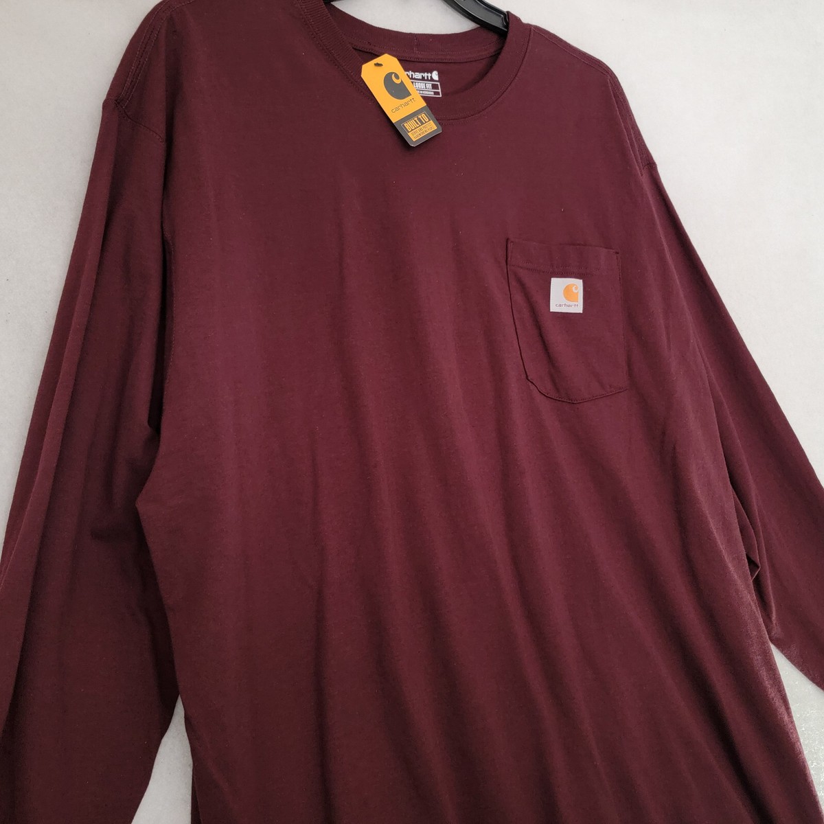 carhartt maroon long sleeve