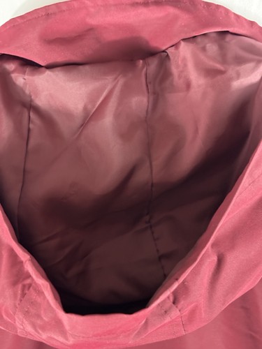 Catherines Burgundy Raincoat w/Detachable Hood & Lining 2X Zip up & Drawstring - Picture 18 of 20