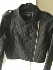 Ilse Jacobsen Hornbaek Black Quilted Women’s Jacket / Coat Uk 10 / 12 Medium