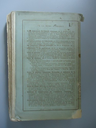 Traité élémentaire d'électricité - J. Joubert - G. Masson, éditeur - 1891 - Picture 24 of 24
