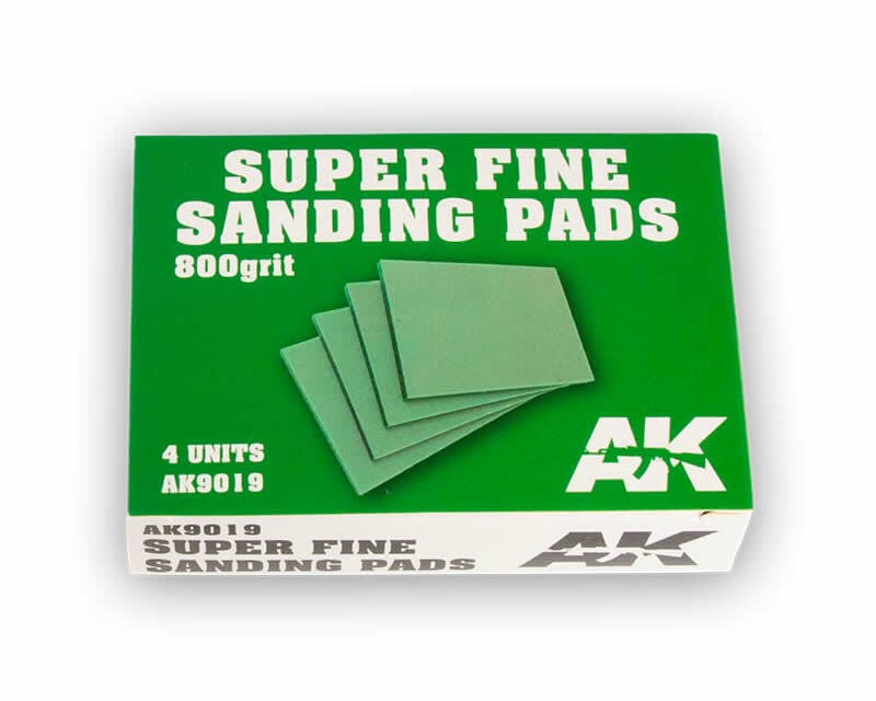 AK Interactive Super Fine Sanding Pads - 800 grit (4pcs) modellismo