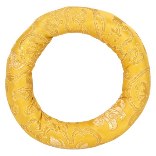 Cojín de brocado de seda de 6" pulgadas para cuenco de canto de cristal y tibetano hecho a mano en Nepal - Imagen 18 de 102