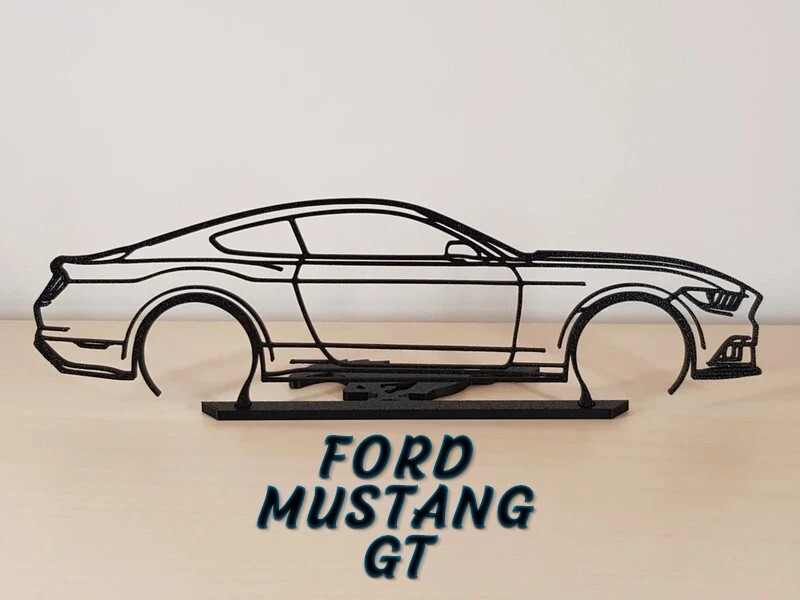 Maqueta Ford Mustang GT Silueta 20cm