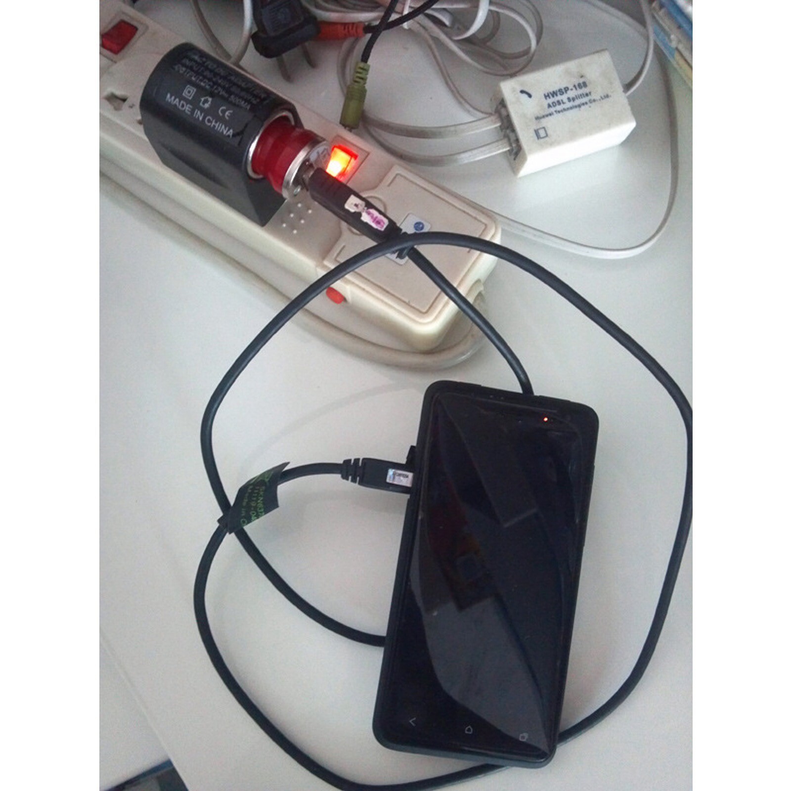 AC US Wall Power To DC Plug Car Cigarette Lighter Port Female Adapter Converter